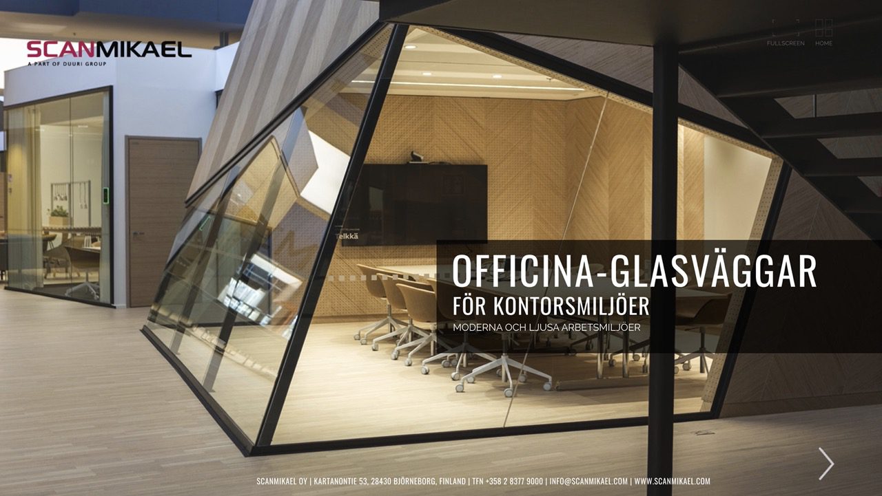 Officina-toimistolasiseinät