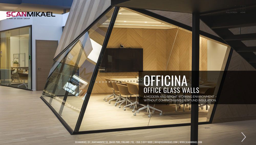 Officina-toimistolasiseinät